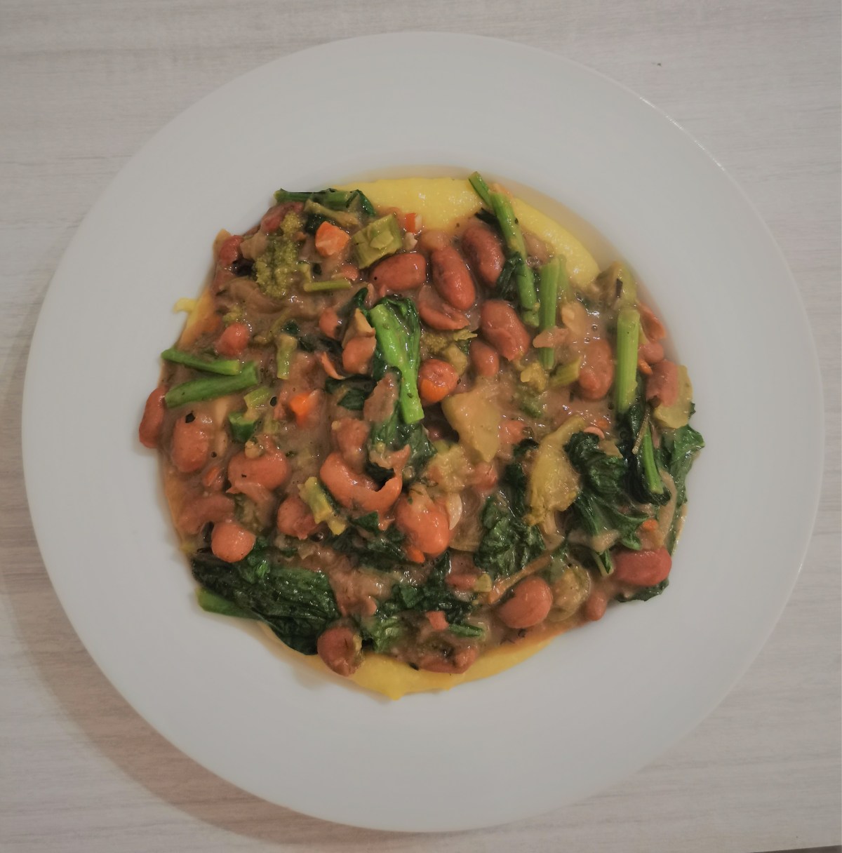 Beans & greens with creamy&nbsp;polenta